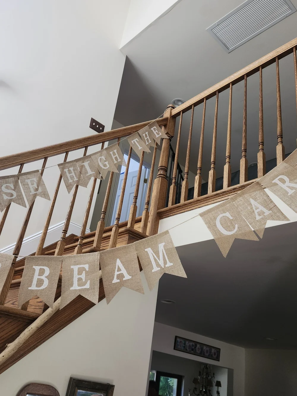 Burlap Banner Garland Party Decoration - Neutral Beige